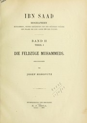 Cover of: Biographien Muhammeds: seiner Gefährten und der späteren Träger des Islams bis zum Jahre 230 der Flucht