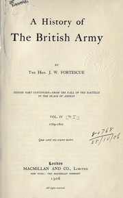 Cover of: A history of the British army