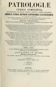 Cover of: Sancti Ambrosii, mediolanensis episcopi, Opera omnia. by Saint Ambrose, Bishop of Milan