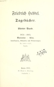 Cover of: Sämtliche Werke by Friedrich Hebbel