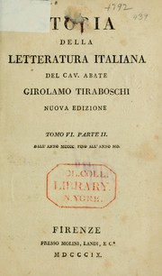 Cover of: Storia della letteratura italiana