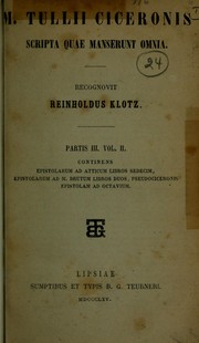 Cover of: Scripta quae manserunt omnia by Cicero