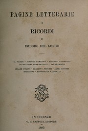 Cover of: Pagine letterarie e ricordi by Isidoro del Lungo