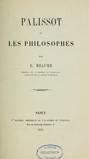 Palissot et les philosophes by Édouard Meaume