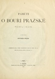 Cover of: Paměti o bouři pražské, roku 1524