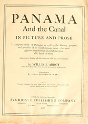 Cover of: Panama and the canal in picture and prose ... by Willis J. Abbot
