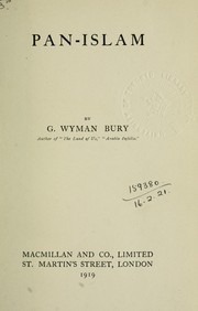 Pan-Islam by George Wyman Bury