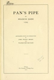 Cover of: Pan