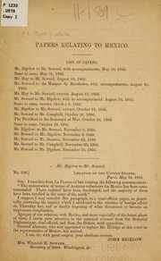 Cover of: Papers relating to Mexico