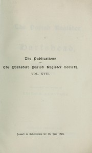 The parish register of Hartshead, in the county of York, 1612-1812 by Hartshead, Eng. (Parish)