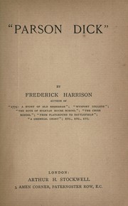 Cover of: Parson Dick by Frederick Harrison