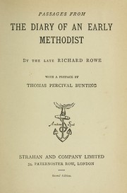 Cover of: Passages from the diary of an early Methodist