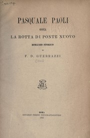 Cover of: Pasquale Paoli: ossia la Rotta di Ponte Nuovo, romanzo storico