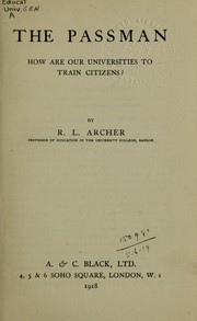 Cover of: The passman by R. L. Archer