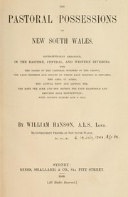 The pastoral possessions of New South Wales by William Hanson