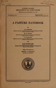 Cover of: A Pasture handbook by by A.T. Semple ... [et al.] ; a foreword by Henry A. Wallace.