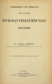 Cover of: Pathologie und Therapie der seitlichen Rückgrat-verkrümmungen (Scoliosis)