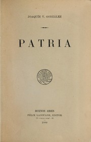 Cover of: Patria.