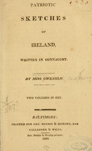 Cover of: Patriotic sketches of Ireland, written in Connaught.