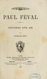 Cover of: Paul Féval by Charles Buet