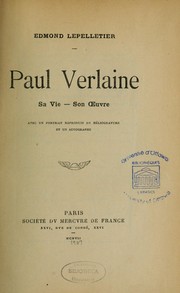 Cover of: Paul Veraline: sa vie-son oeuvre ; avec un portrait reproduit en héliogravure et un autographe