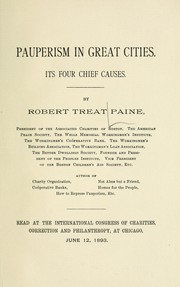 Cover of: Pauperism in great cities.: Its four chief causes.