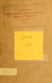 Payment of taxes in view of disclosures by United States. Congress. Joint Committee on Internal Revenue Taxation.