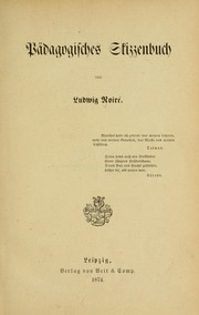Cover of: Pädagogisches skizzenbuch