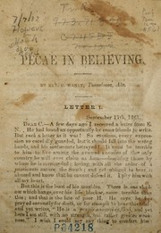 Cover of: Peace in believing