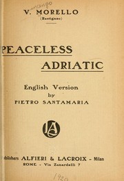 Cover of: Peaceless Adriatic