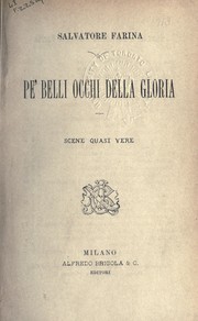 Cover of: Pe'belli occhi della gloria: scene quasi vere