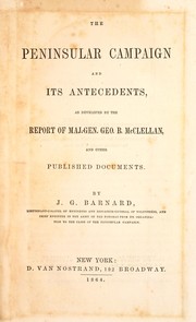 Cover of: The Peninsular campaign and its antecedents by J. G. Barnard