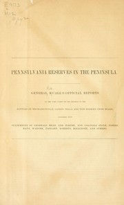 Pennsylvania reserves in the peninsula by George A. McCall