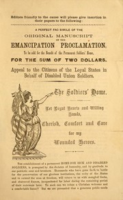 Cover of: A perfect fac simile [sic] of the original manuscript of the Emancipation Proclamation | Hosmer, O. E. Mrs