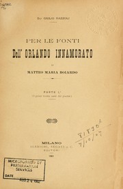 Per le fonti dell'Orlando Innamorato di Matteo Maria Boiardo by Giulio Razzoli