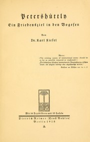 Cover of: Petershüttly: ein Friedensziel in den Vogesen