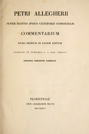 Cover of: Petra Allegherii super Dantis ipsius genitoris Comoediam commentarium