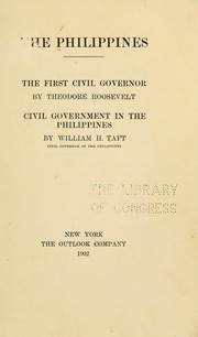 Cover of: The Philippines: The first civil governor