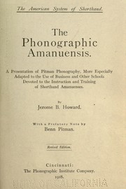 The phonographic amanuensis by Jerome B. Howard