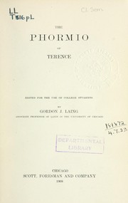 Cover of: Phormio by Publius Terentius Afer