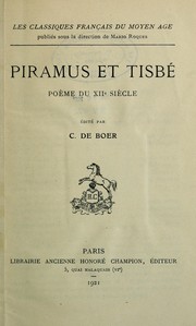 Cover of: Piramus et Tisbé: poème du XIIe siècle