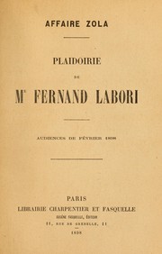 Cover of: Plaidoirie de Me Fernand Labori: audiences de février 1898