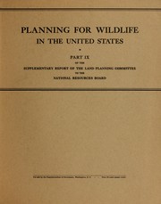 Cover of: Planning for wildlife in the United States by 