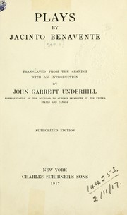 Cover of: Plays: Translated from the Spanish with an introduction by John Garrett Underhill