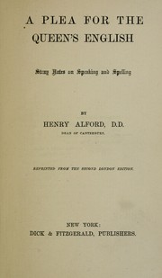 Cover of: A plea for the Queen