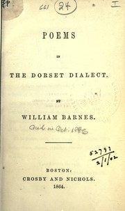 Cover of: Poems in the Dorset dialect