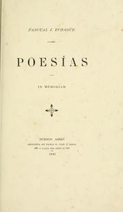 Poesías by Pascual J. Echagüe