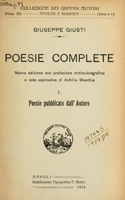 Cover of: Poesie complete