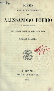 Cover of: Poesie edite e postume
