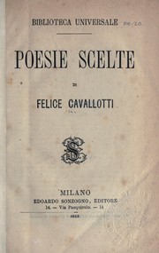 Cover of: Poesie scelte